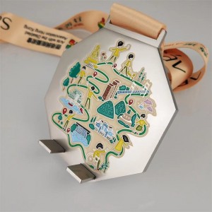 Специален дизайн цинкова сплав умира 3D резбова метален медал за деца медал